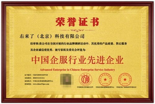 右來了科技榮獲“中國企服行業先進企業”稱號，彰顯信息系統集成服務卓越實力